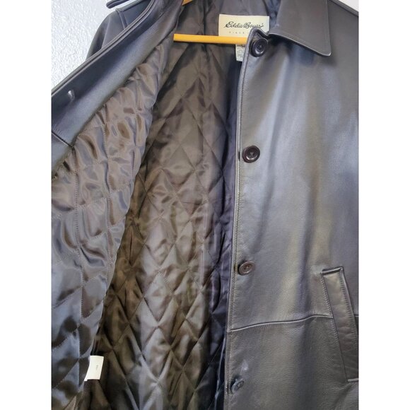 Vintage Eddie Bauer Women's Black Leather Jacket Size SP - Picture 7 of 8